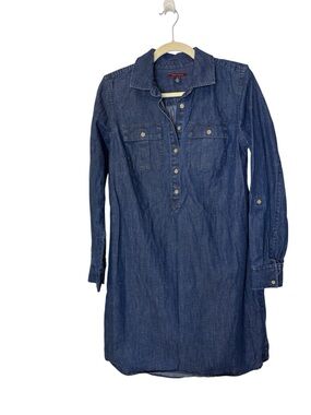 ⭐️ Tommy Hilfiger Indigo Denim Long-Sleeve Shirt Dress